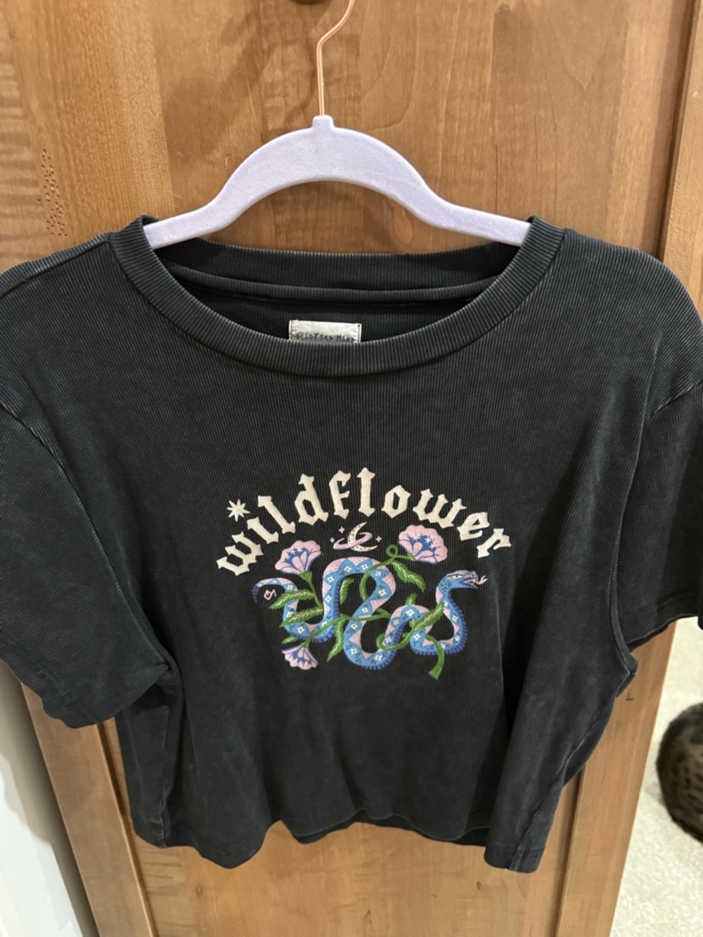 Octopied Mind Wildflower Ribbed Baby Tee XL sold out